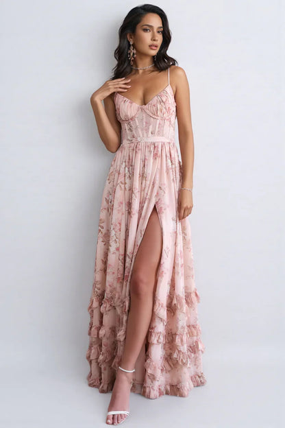 Hannah | Women's Floral Side Slit Maxi Dress