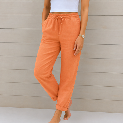 Sabrina | Women's Summer Drawstring Linen Pants