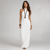 Aline | Women's Classic Halterneck Sleeveless Maxi Dress