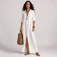 Yvonne | Women's Summer Maxi Shirt Dress