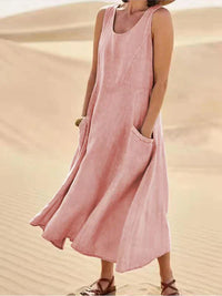 Lola | Women's Summer Linen Pocket Dress