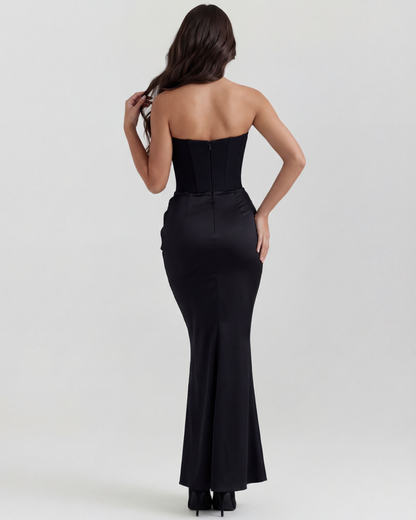 Poppy | Women's Satin Corset Evening Dress