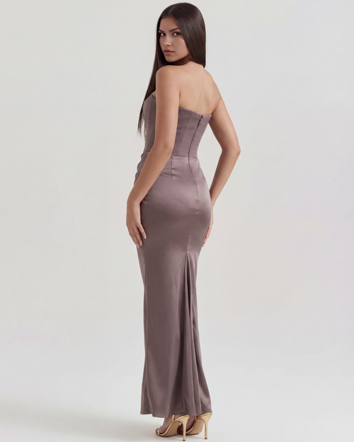 Poppy | Women's Satin Corset Evening Dress