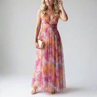 Carolyn | Women's Watercolor Long Evening Dress