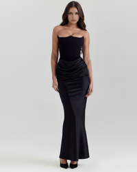 Poppy | Women's Satin Corset Evening Dress