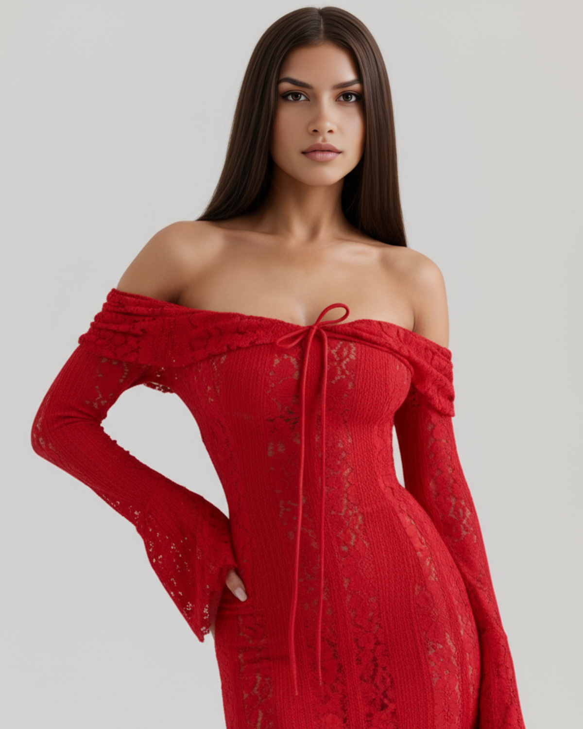 Sharon | Women's Off-Shoulder Maxi Wedding Guest Dress