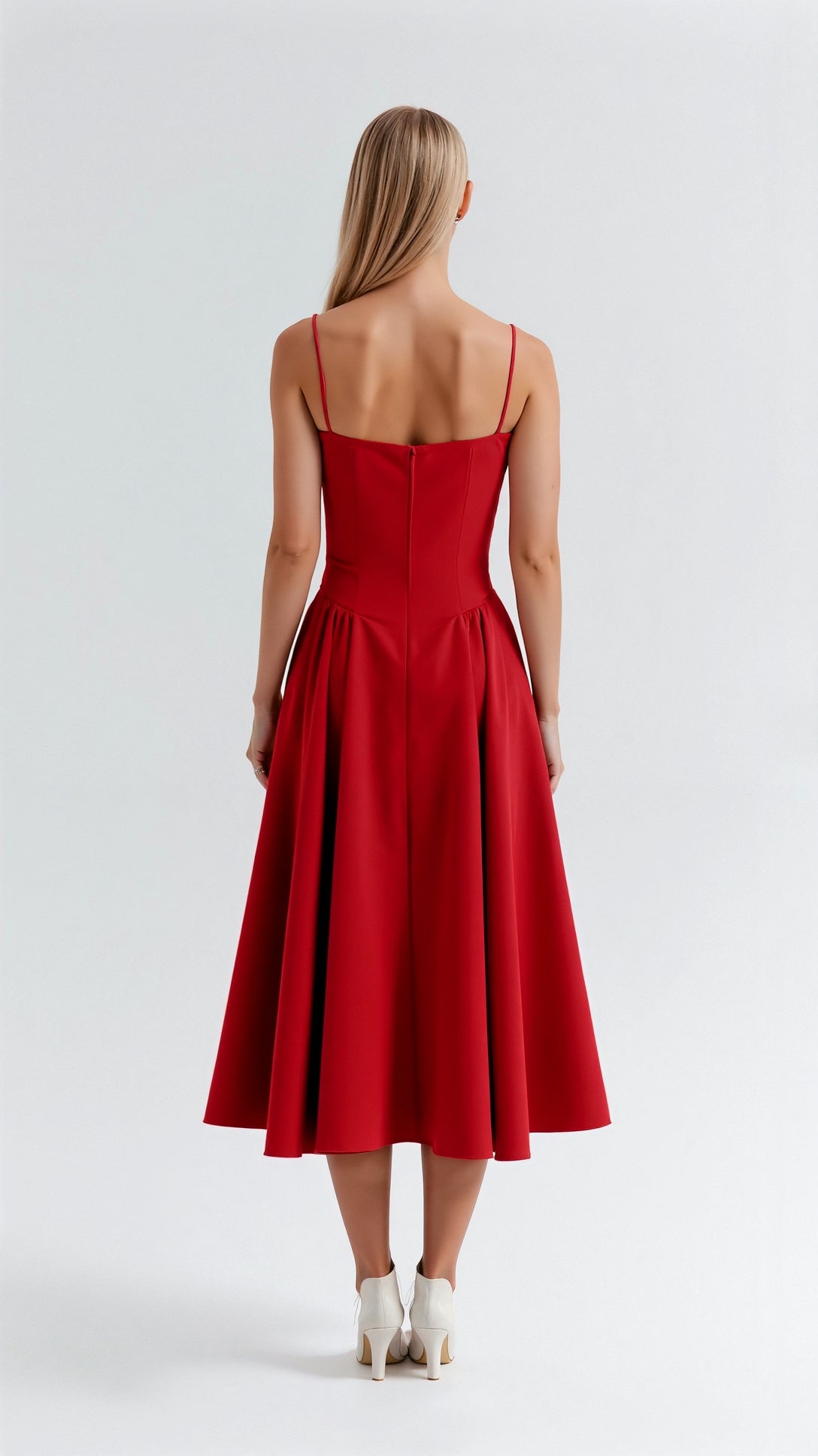 Michelle | Women's Fitted Corset Midi Dress
