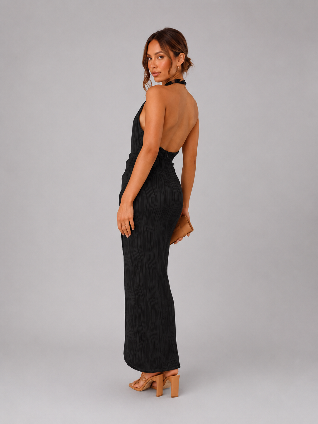 Cecily | Women's Elegant Halter Wedding Guest Dress