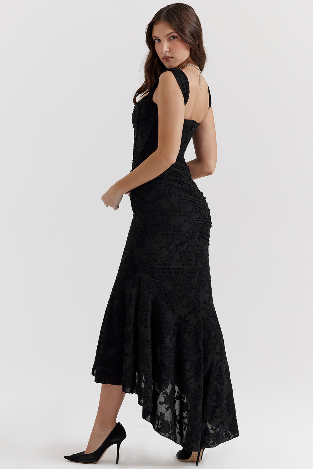 Elizabeth | Women's Asymmetrical Wedding Guest Maxi Dress