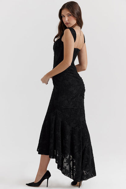 Elizabeth | Women's Asymmetrical Wedding Guest Maxi Dress