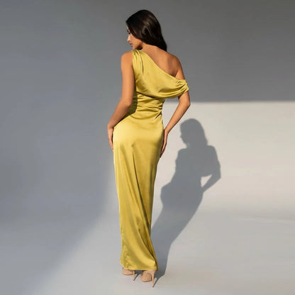 Bella | Women's Draped One-Shoulder Maxi Dress