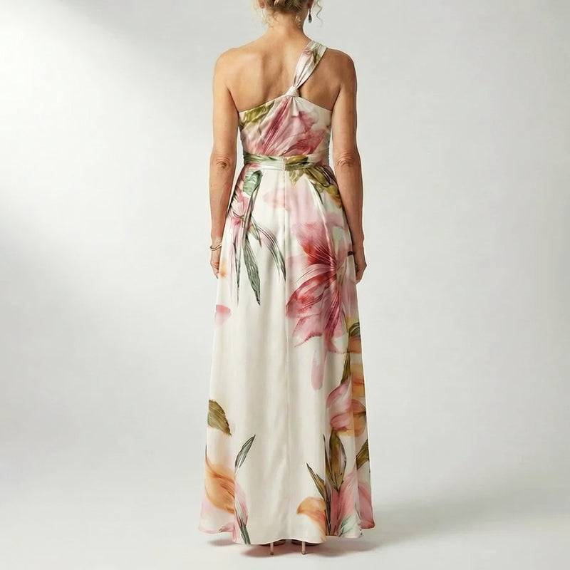 Emily | Women's Printed Halter Neck Evening Dress