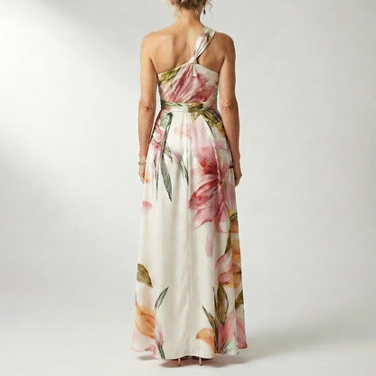 Emily | Women's Printed Halter Neck Evening Dress