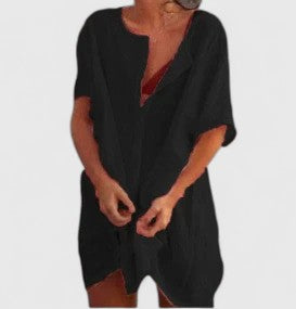 Magdalena | Women's Summer Loose Tunic Midi Dress