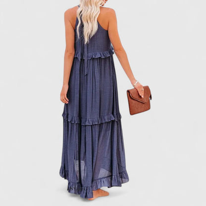Cecily | Women's Elegant Draped Maxi Dress