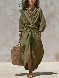Frances | Women's Wedding Guest Collared Shirt Dress