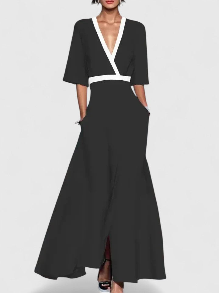Cecily | Women's V-Neck Maxi Evening Dress