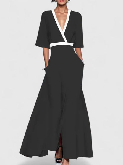 Cecily | Women's V-Neck Maxi Evening Dress