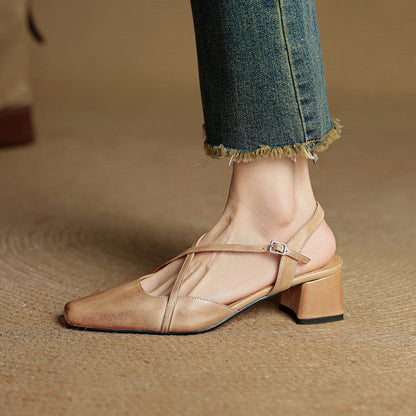 Chloe | Women's Vintage Low Block Heels