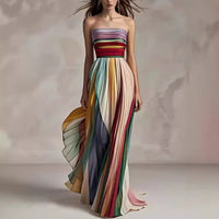 Sharon | Women's Strapless Off Shoulder Maxi Dress
