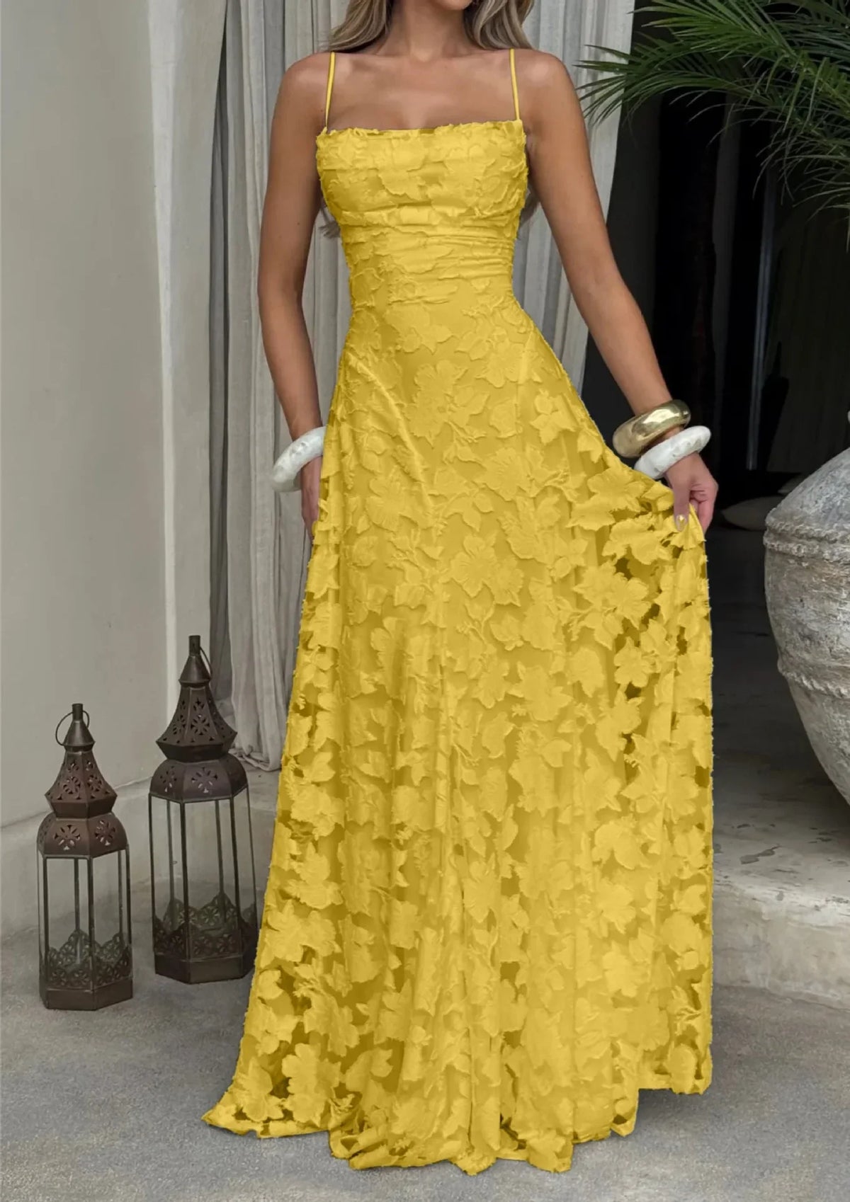Lisanne | Women's Elegant Embroidered Maxi Evening Dress