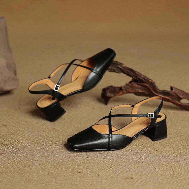 Chloe | Women's Vintage Low Block Heels
