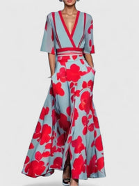 Cecily | Women's V-Neck Maxi Evening Dress