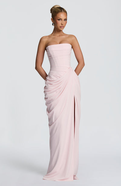 Evie | Women's Strapless Draped Corset Dress