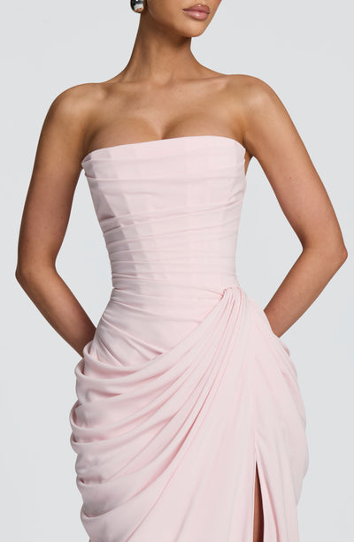 Evie | Women's Strapless Draped Corset Dress