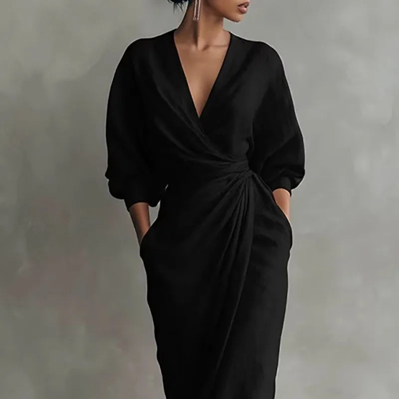 Piper | Women's Wrap V-Neck Maxi Dress
