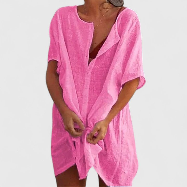 Magdalena | Women's Summer Loose Tunic Midi Dress