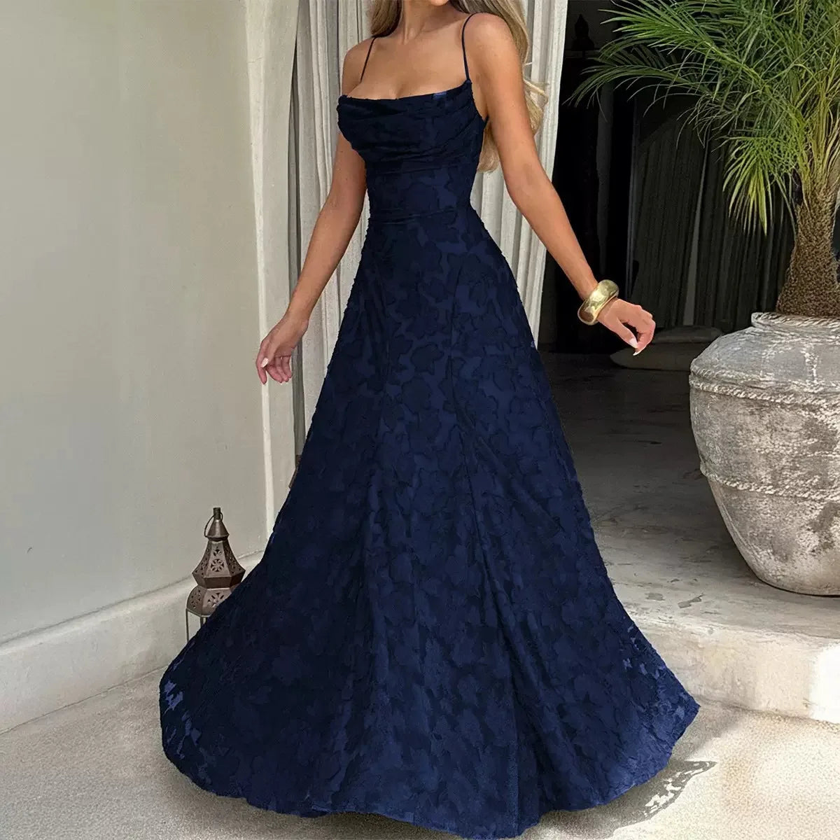 Lisanne | Women's Elegant Embroidered Maxi Evening Dress