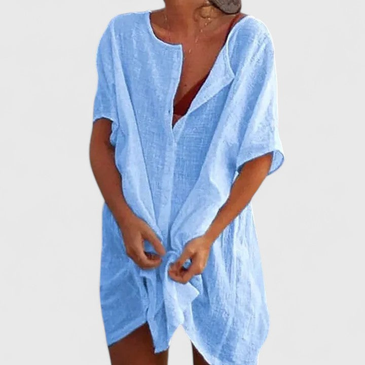Magdalena | Women's Summer Loose Tunic Midi Dress