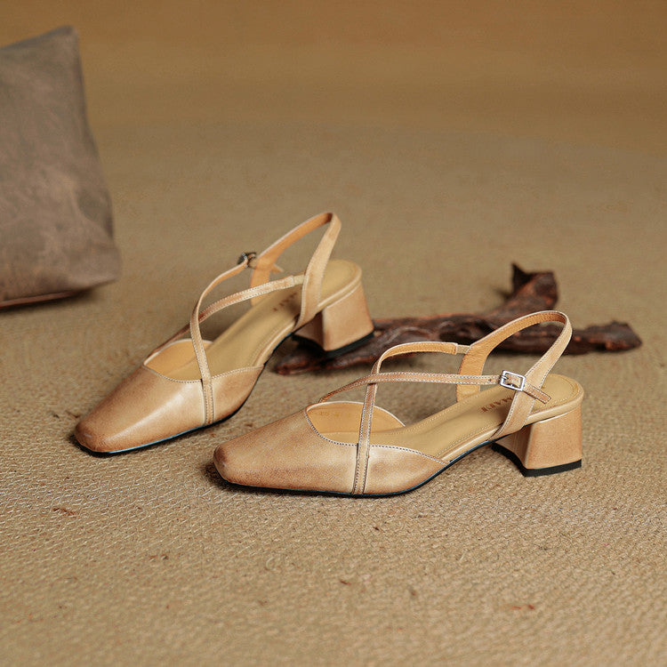 Chloe | Women's Vintage Low Block Heels