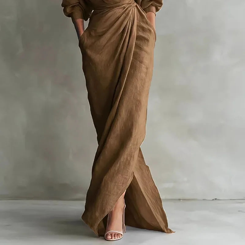Piper | Women's Wrap V-Neck Maxi Dress