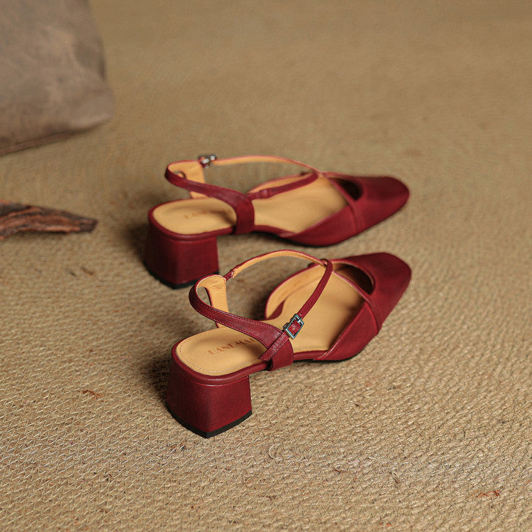 Chloe | Women's Vintage Low Block Heels