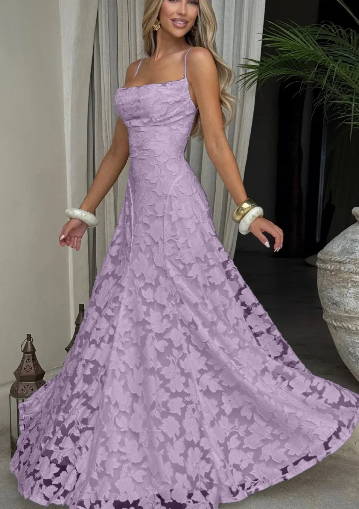 Lisanne | Women's Elegant Embroidered Maxi Evening Dress