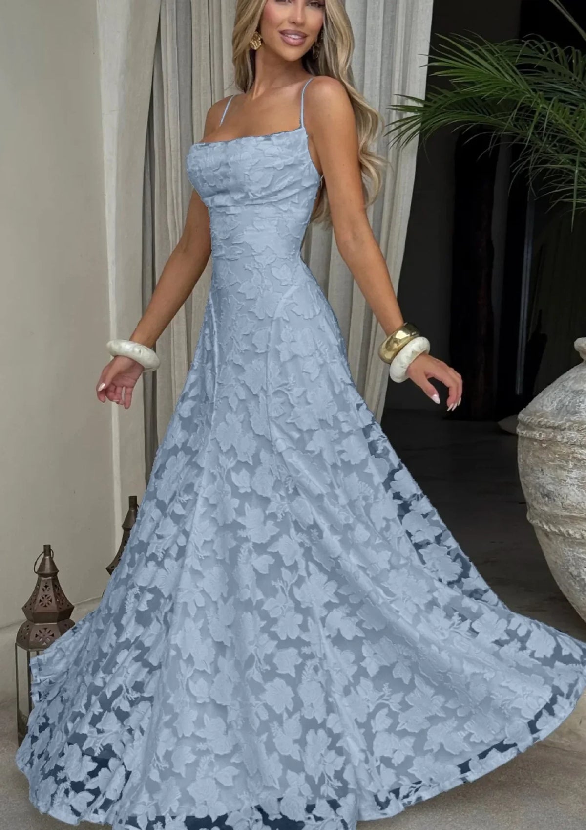 Lisanne | Women's Elegant Embroidered Maxi Evening Dress