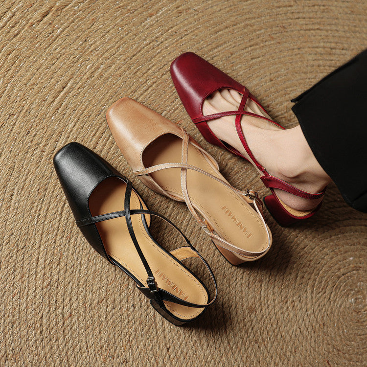 Chloe | Women's Vintage Low Block Heels
