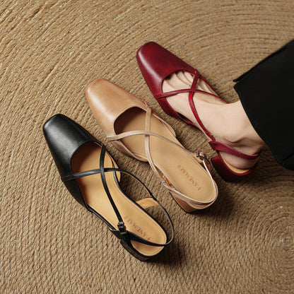 Chloe | Women's Vintage Low Block Heels