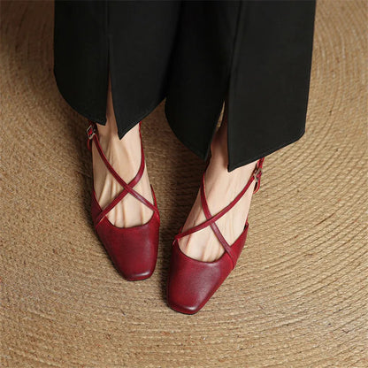 Chloe | Women's Vintage Low Block Heels