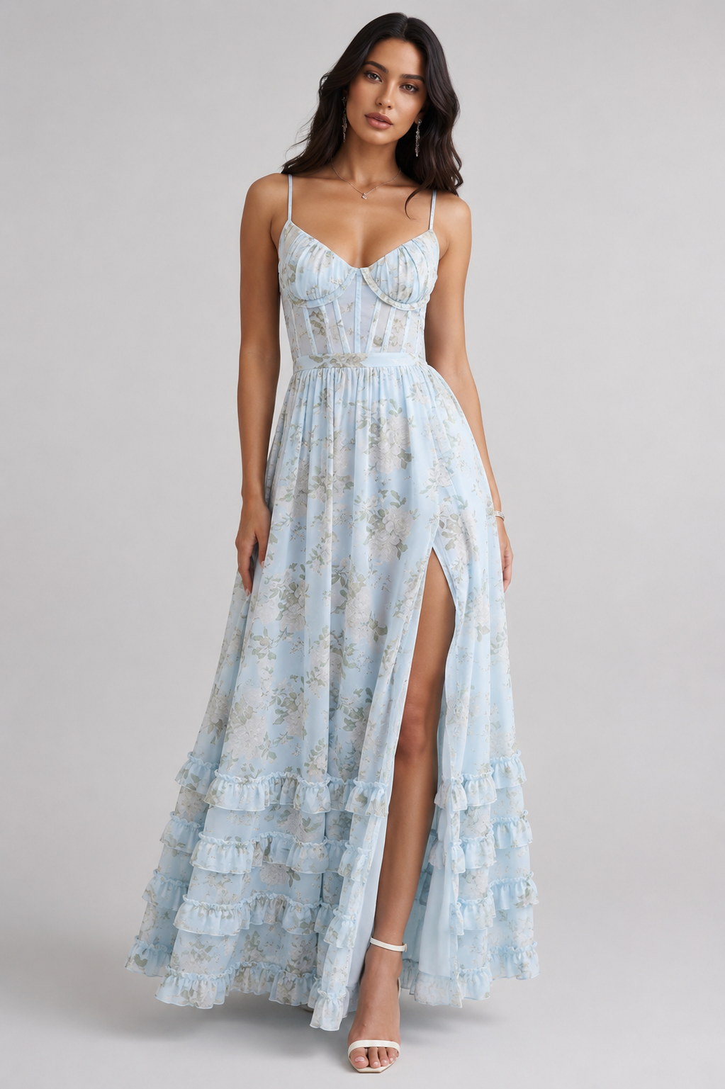 Hannah | Women's Floral Side Slit Maxi Dress