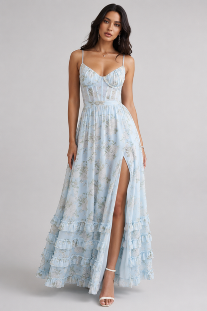 Hannah | Women's Floral Side Slit Maxi Dress