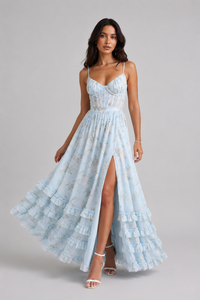 Hannah | Women's Floral Side Slit Maxi Dress