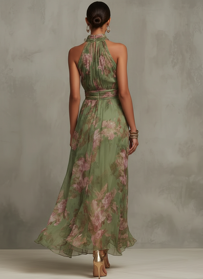 Manuela | Women's Summer Halterneck Floral Dress