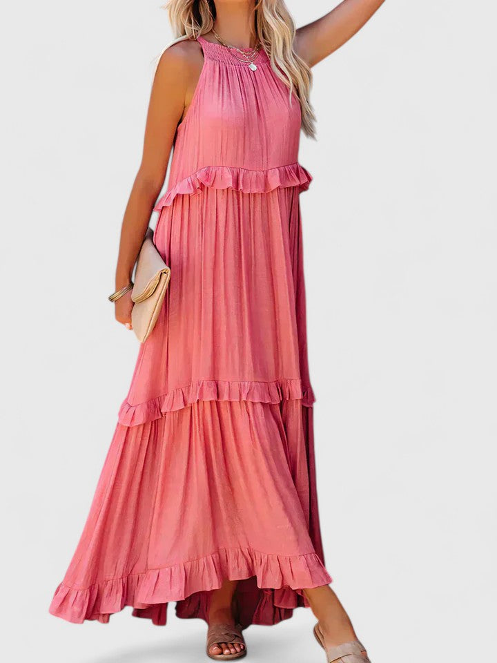 Cecily | Women's Elegant Draped Maxi Dress