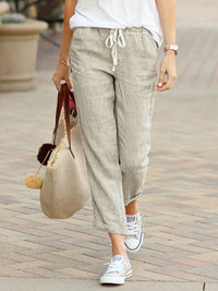 Katharina | Women's Casual Drawstring Linen Pants