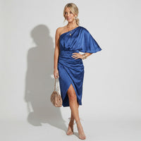 Georgia | Women's Elegant One Shoulder Midi Dress