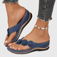 Natasha | Women's Comfortable Floral Toe-Post Sandals