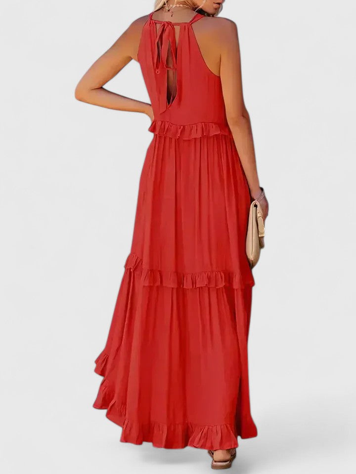 Cecily | Women's Elegant Draped Maxi Dress